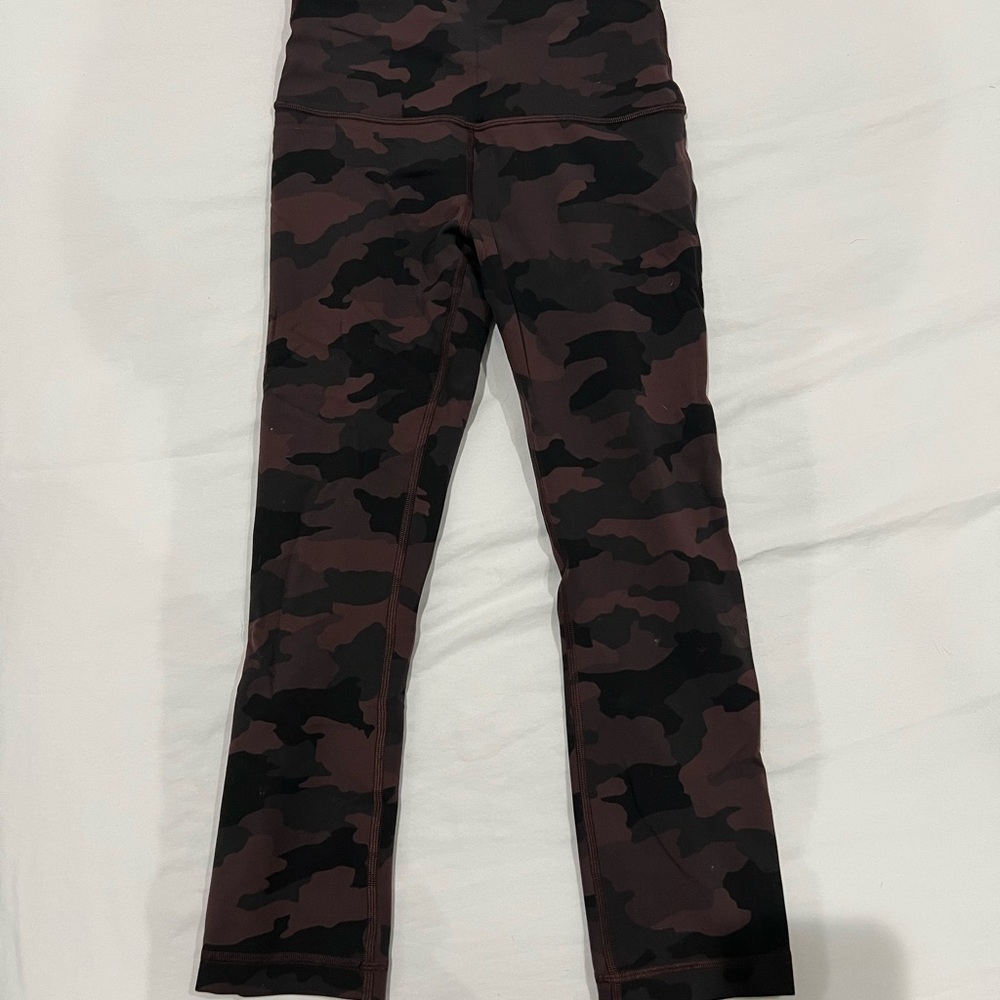 Lululemon Athletica Camo Leggings Black Brown